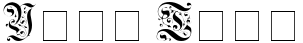 "Your Text" rendered in the Celebration font