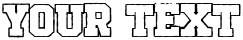 "Your Text" rendered in the CF University of Nowhere PERSO font