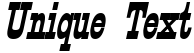 "Unique Text" rendered in the CircusThin font