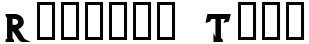 "Rainbow Text" rendered in the City Tom Cat font