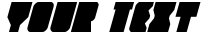 "Your Text" rendered in the Contour of Duty Condensed Italic font