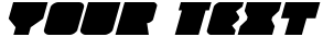 "Your Text" rendered in the Contour of Duty Expanded Italic font