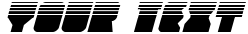 "Your Text" rendered in the Contour of Duty Halftone Italic font