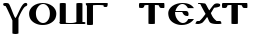 "Your Text" rendered in the Coptica font