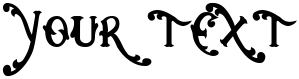"Your Text" rendered in the CowboyRhumbahut font