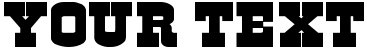 "Your Text" rendered in the Cowboys font