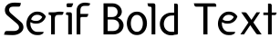 "Serif Bold Text" rendered in the Cuban font
