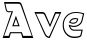 "Ave" rendered in the CubanOutline font