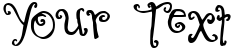 "Your Text" rendered in the Curly Coryphaeus font