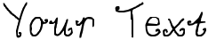 "Your Text" rendered in the Curly twirly font