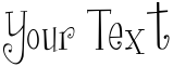 "Your Text" rendered in the CurlyCue font