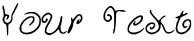 "Your Text" rendered in the CurlyCuties font