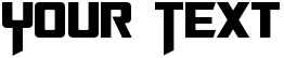 "Your Text" rendered in the Cybertron Moviecaps font