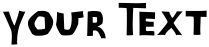 "Your Text" rendered in the DaddyO font