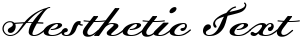 "Aesthetic Text" rendered in the Dalliance font