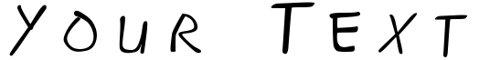 "Your Text" rendered in the Dawsons font