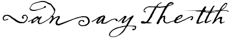 "Fancy Text" rendered in the Dear Sarah font