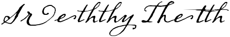 "Pretty Text" rendered in the Dear Sarah font