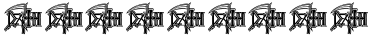 "Your Text" rendered in the DeathMetal logo font