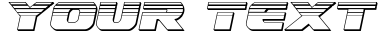 "Your Text" rendered in the Dekaranger Chrome Italic font
