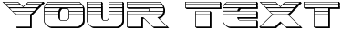 "Your Text" rendered in the Dekaranger Chrome font