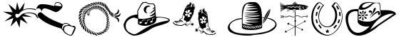"Your Text" rendered in the Df Wild West ITC font