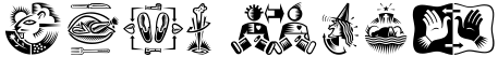 "Your Text" rendered in the DfCelebrationsPlain font