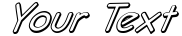 "Your Text" rendered in the DHF Semangat 2012 Shadow Demo font