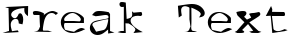 "Freak Text" rendered in the Dirty07 font