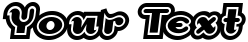 "Your Text" rendered in the DogmaExtraOutline font