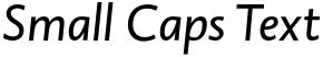 "Small Caps Text" rendered in the DTL Caspari font