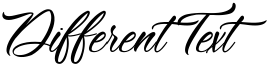 "Different Text" rendered in the &Dumpling font