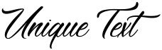 "Unique Text" rendered in the &Dumpling font