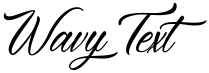 "Wavy Text" rendered in the &Dumpling font