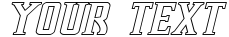 "Your Text" rendered in the Earthrealm Outline Italic font
