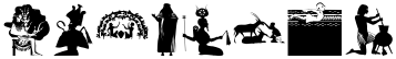"Your Text" rendered in the EgyptianSilhouettes font