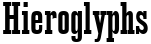 "Hieroglyphs" rendered in the EgyptienneDMedCon font