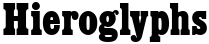 "Hieroglyphs" rendered in the EgyptienneTBolCon font