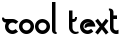 "Cool Text" rendered in the !F Doha font
