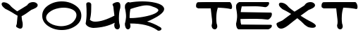 "Your Text" rendered in the Fanboy Hardcore font