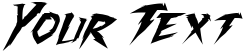 "Your Text" rendered in the Fighting Spirit turbo font