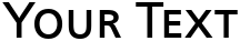 "Your Text" rendered in the FrontPage-Caps font