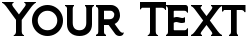 "Your Text" rendered in the Frozenca Script Typeface font