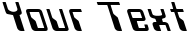 "Your Text" rendered in the Future Lefty Italic font