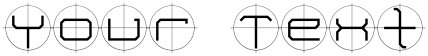 "Your Text" rendered in the FutureKill Light font