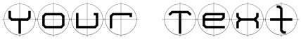"Your Text" rendered in the FutureKill font