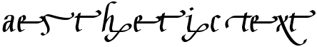 "Aesthetic Text" rendered in the Gaius LT font