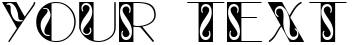 "Your Text" rendered in the GlitzyCurl font