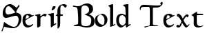 "Serif Bold Text" rendered in the Goudy font