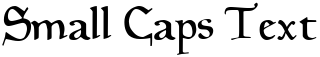 "Small Caps Text" rendered in the Goudy font
